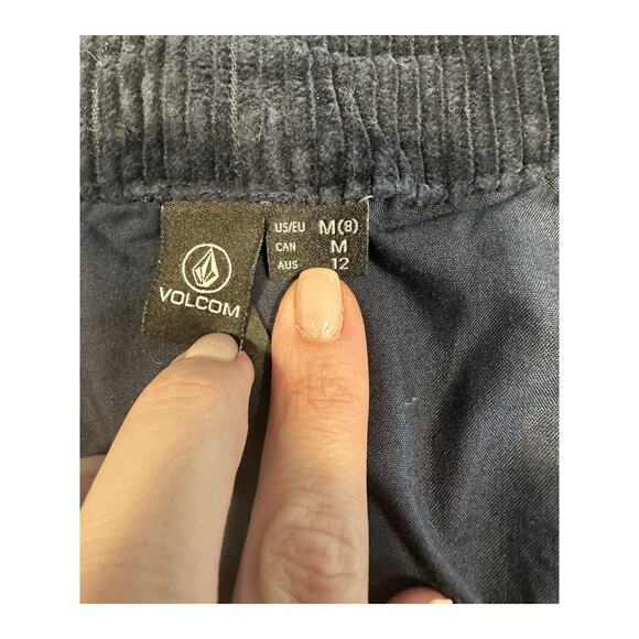 Volcom Win Me Ova Corduroy Romper Navy Medium 8 - Picture 4 of 4